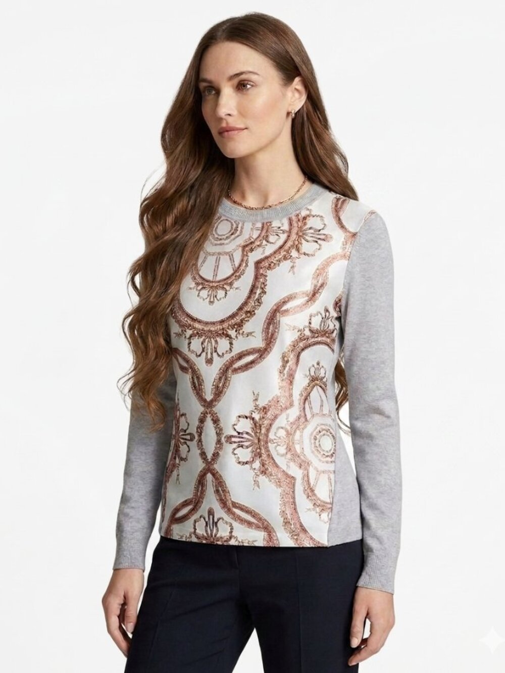 Ted Baker London Women's Print Artistic Sweatshirt Multicolor Sweater 8 Medium